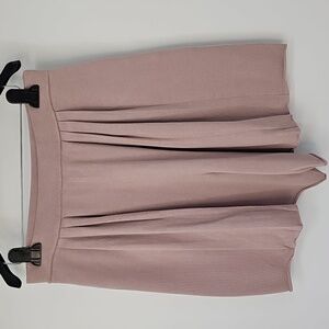 FP Beach Knit Pullon Wide Leg Shorts Skort Pleated Front wPockets Mauve Gray